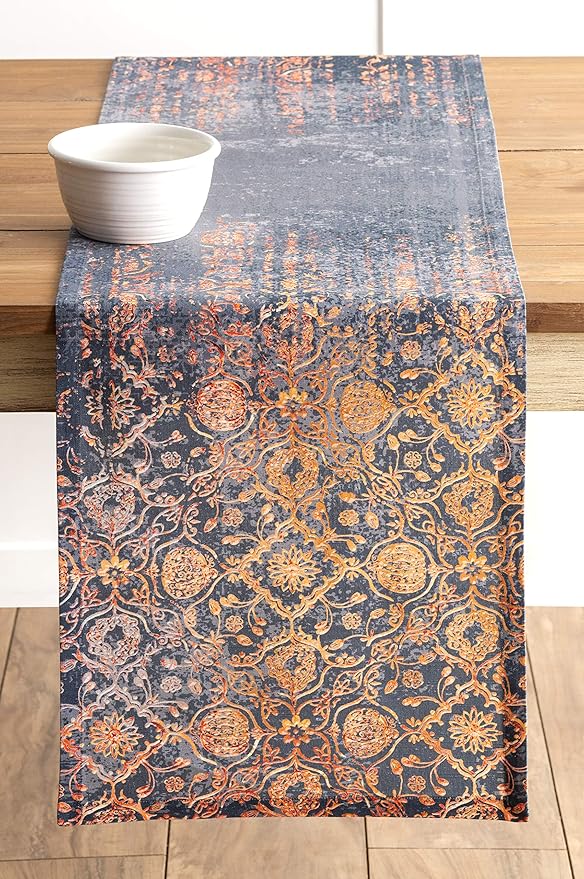 Maison d' Hermine Table Runner 100% Cotton Single Layer Table Runners 108 inches Long for Thanksgiving Christmas Decorations Home Kitchen Dining Party Wedding (Imperfection, 14.5" x 108")