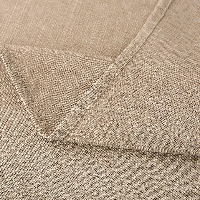 NLMUVW 36 Inch Round Table Cloth, Burlap Linen Tablecloth Textured Water Resistant Farmhouse Decorative Small Table Cover for Dining Kitchen Café