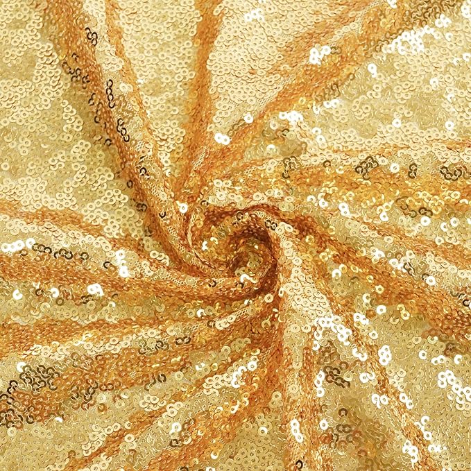 Eternal Beauty Gold Sequin Backdrop, 5x7 Ft Glitter Background Curtains for Shimmer Photography Party Wedding Birthday Back Drop Decor