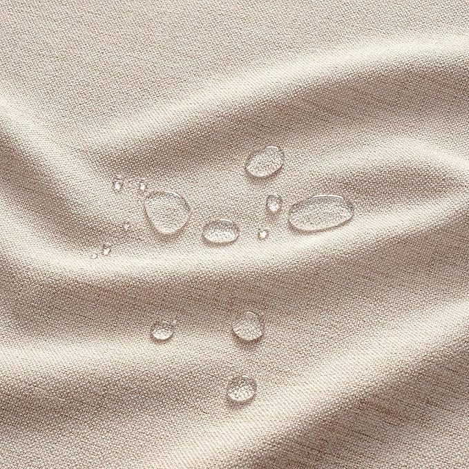 MIULEE Natural Linen Tablecloth 60x120 Inch Rectangle Table Cloth Waterproof,Stain Resistant & Wrinkle Resistant for Dining Party Wedding