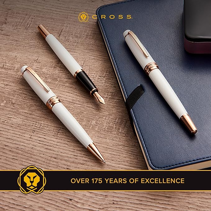 Cross Bailey Refillable Rollerball Pen Presented in a Premium Gift Box - Medium Point, Black Ink, Blue