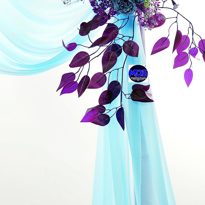 MDS Halloween Chiffon Draping Fabric - 1 Panel, 30" Wide x 100ft Long - Sheer Spooky Arbor & Canopy Drapery for Haunted House Backdrops, Party Ceilings, DIY Costumes & Themed Events - Teal