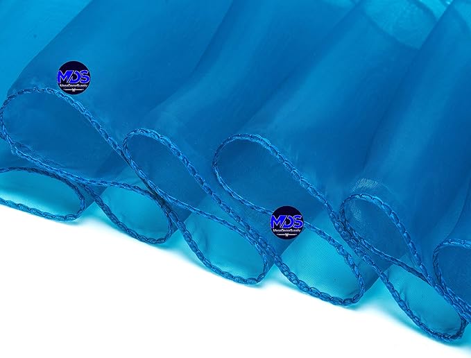 MDS Pack of 25 PCS Organza Chair Sashes Wider Dining Chair Bows Ribbon Tie Back for Wedding Party Birthday Bridal Shower Reception Event Banquet Home Chair Cover Decoration - Dark Teal