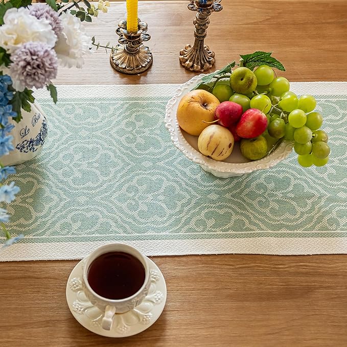 Table Runners 138 Inches,Waterproof Boho Table Runner with Tassel Fringe,Table Runner for Party Coffee Table
