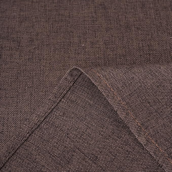 NLMUVW Brown Linen Tablecloth Round Tables, Small Chocolate Table Cloth Farmhouse Table Cover for Kitchen Dining Coffee Cafe, 36 Inch
