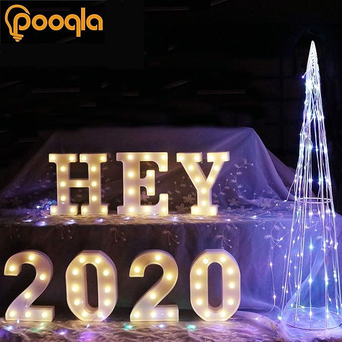 Pooqla LED Marquee Letter Lights Sign, Light Up Alphabet Letter for Home Party Wedding Decoration L