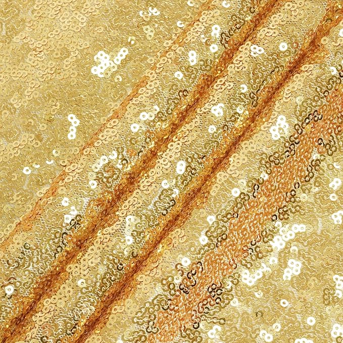Eternal Beauty Gold Sequin Backdrop, 5x7 Ft Glitter Background Curtains for Shimmer Photography Party Wedding Birthday Back Drop Decor
