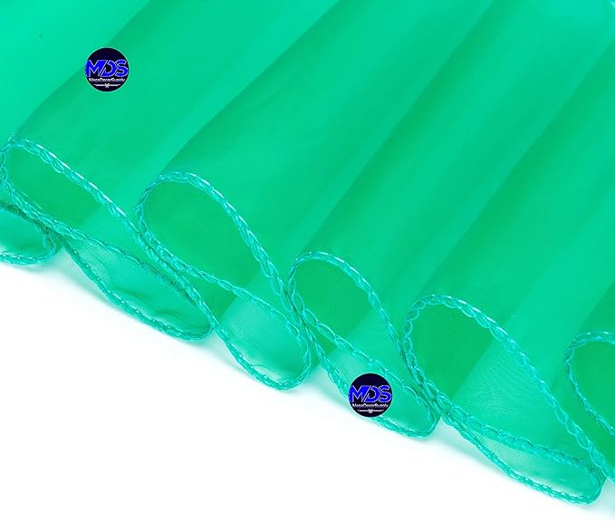 MDS Pack of 125 PCS Organza Chair Sashes Wider Dining Chair Bows Ribbon Tie Back for Wedding Party Birthday Bridal Shower Reception Event Banquet Home Chair Cover Decoration - Green