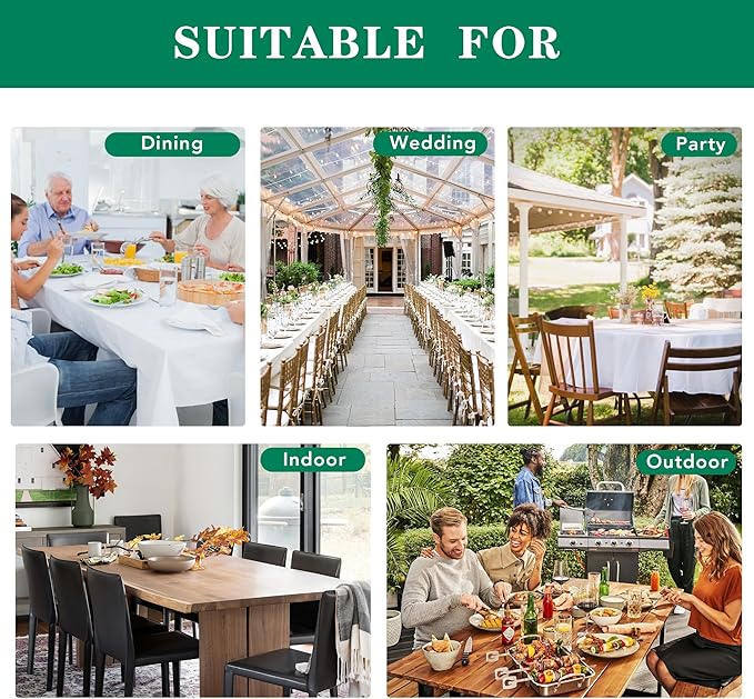 Biscaynebay Textured Fabric Tablecloths 60x84 Inches Rectangular, Brown Water Resistant Tablecloths for Dining, Kitchen, Wedding and Parties etc. Machine Washable