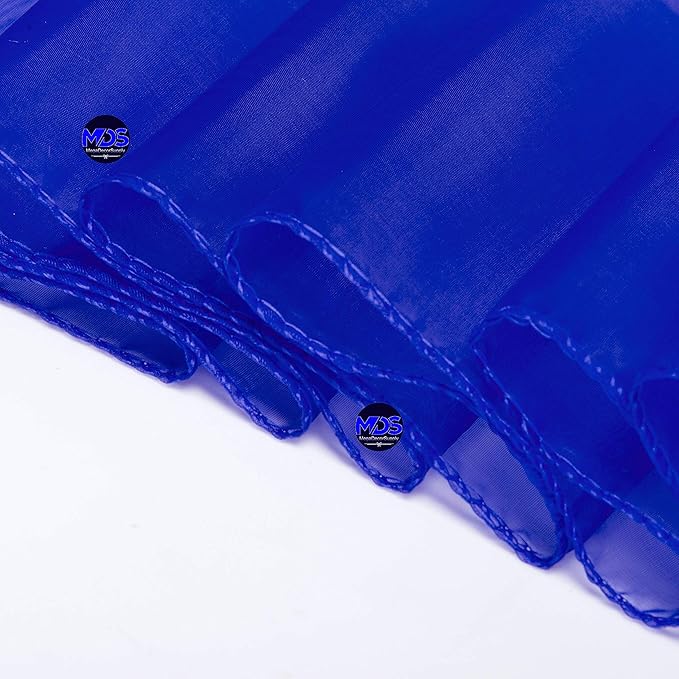 MDS Pack of 200 PCS Organza Chair Sashes Wider Dining Chair Bows Ribbon Tie Back for Wedding Party Birthday Bridal Shower Reception Event Banquet Home Chair Cover Decoration - Royal Blue
