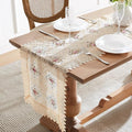 WARM HOME DESIGNS Gold Lace Table Runner. 36 Inch Small Table Runner is Embroidered with Intricate Flower Design. VTR Linen 36