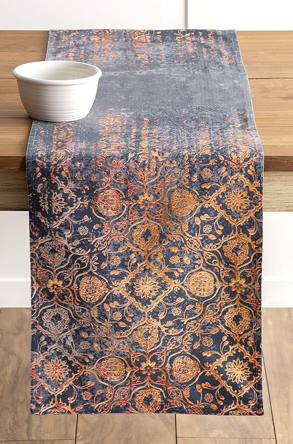 Maison d' Hermine Table Runner 100% Cotton Double Layer Table Runners 108 inches Long for Thanksgiving Christmas Decorations Home Kitchen Dining Party Wedding (Imperfection, 14.5" x 108")