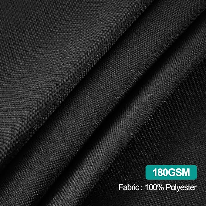 EMART Round Tablecloth Black (6 Pack) 120 inch Circular Polyester Table Cover for Wedding Decor, Birthday Party, Banquet and Formal Events