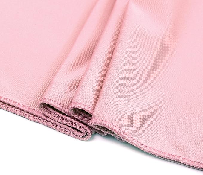 VDS Pack of 150 PCS | Dusty Rose | Spandex Chair Sashes Bows Without Buckle | Stretch Elastic Banquet Universal Folding Chair Band Tie with for Wedding Party Conference Celebration Event Decoration