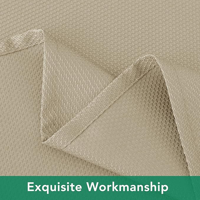 Biscaynebay Textured Fabric Round Tablecloths 90" for Round Tables diameters from 30" to 78", Natural Water Resistant Folding Table Covers Washable for Dining, Kitchen, Wedding, Parties etc