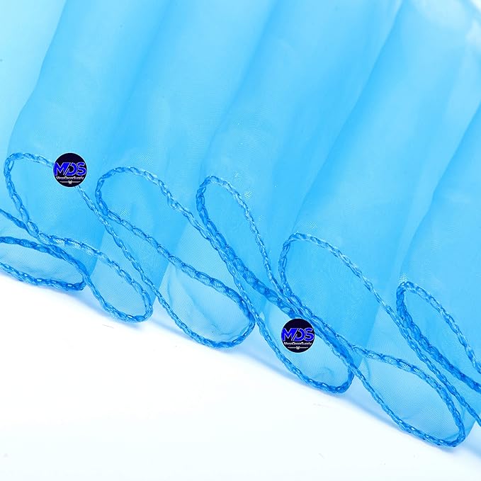 MDS Pack of 75 PCS Organza Chair Sashes Wider Dining Chair Bows Ribbon Tie Back for Wedding Party Birthday Bridal Shower Reception Event Banquet Home Chair Cover Decoration - Blue