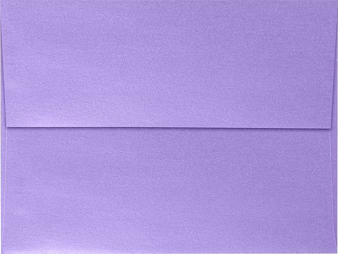 LUXPaper A7 Invitation Envelopes | Peel & Press | 5 1/4" x 7 1/4" | Amethyst Metallic | 80lb. Text | 50 Qty