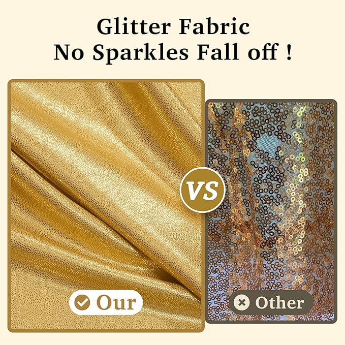 10x12ft Gold Sequin Backdrop Curtain Panels for Parties, Wrinkle Free Glitter Photo Backdrop Drapes 2 Panels 5x12FT Shimmer Back Drop Cloth for Wedding Birthday Christmas Photography Background