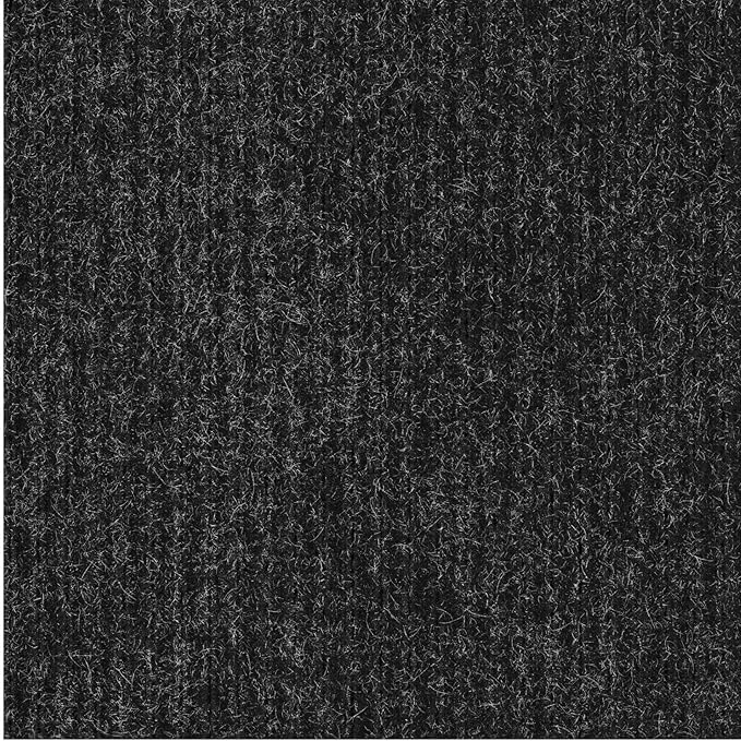 Ottomanson 3'11" x 30' Hallway Runner with Scraper Pile - Extra Durable Non-Slip Rug Mat for Indoor & Outdoor Use - Ideal for Kitchen, Entryway & Garage - High-Traffic Carpet, Black