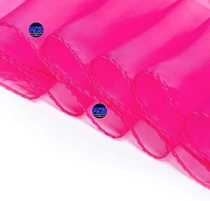 MDS Pack of 10 PCS Organza Chair Sashes Wider Dining Chair Bows Ribbon Tie Back for Wedding Party Birthday Bridal Shower Reception Event Banquet Home Chair Cover Decoration - Magenta