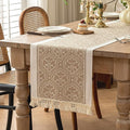 Table Runners 95 Inches,Waterproof Boho Table Runner with Tassel Fringe,Table Runner for Party Coffee Table