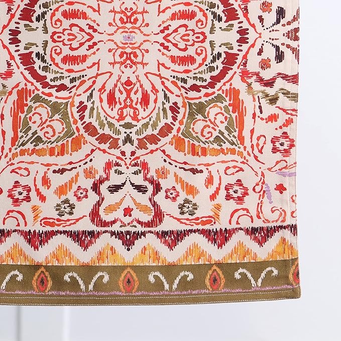 Maison d' Hermine Table Runner 100% Cotton Double Layer Table Runners 72 inches Long for Thanksgiving Christmas Decorations Home Kitchen Dining Party Wedding (Damask, 14.5" x 72")