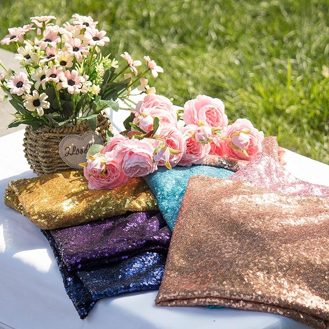 JYFLZQ Champagne Sequin Backdrop Curtains 10ft x 10ft 1 Panel Glitter Photo Booth Backdrops Sparkly Photography Background Drapes for Parties Wedding Bridal Showers