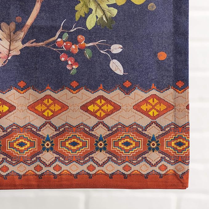 Maison d' Hermine Table Runner 100% Cotton Single Layer Table Runners 90 inches Long for Thanksgiving Christmas Decorations Home Kitchen Dining Party Wedding (Kelim - Infinity, 14.5" x 90")