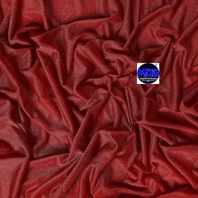 MDS Halloween Chiffon Draping Fabric - 2 Panel, 30" Wide x 100ft Long - Sheer Spooky Arbor & Canopy Drapery for Haunted House Backdrops, Party Ceilings, DIY Costumes & Themed Events - Apple Red