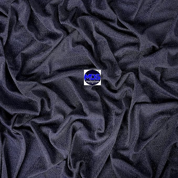 MDS Halloween Chiffon Draping Fabric - 1 Panel, 30" Wide x 50ft Long - Sheer Spooky Arbor & Canopy Drapery for Haunted House Backdrops, Party Ceilings, DIY Costumes & Themed Events - Navy Blue