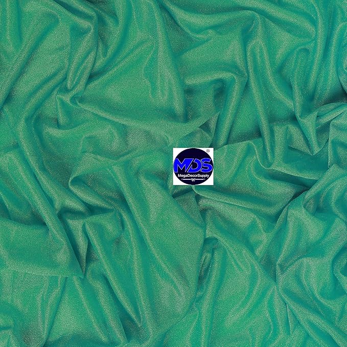 MDS Halloween Chiffon Draping Fabric - 2 Panel, 30" Wide x 100ft Long - Sheer Spooky Arbor & Canopy Drapery for Haunted House Backdrops, Party Ceilings, DIY Costumes & Themed Events - Emerald Green