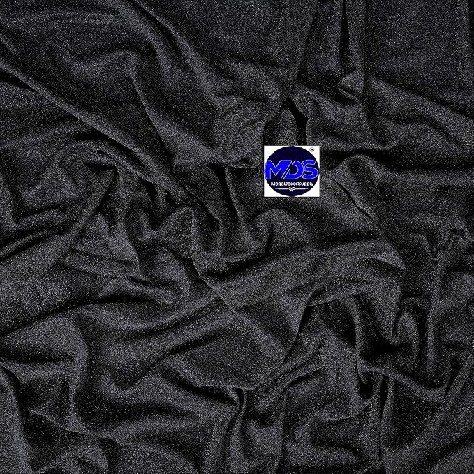 MDS Halloween Chiffon Draping Fabric - 2 Panel, 30" Wide x 30ft Long - Sheer Spooky Arbor & Canopy Drapery for Haunted House Backdrops, Party Ceilings, DIY Costumes & Themed Events - Black