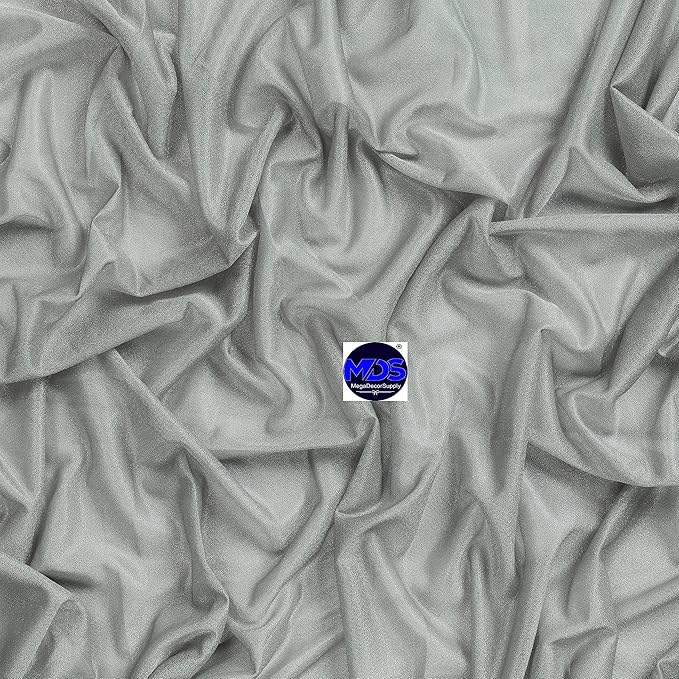 MDS Halloween Chiffon Draping Fabric - 2 Panel, 30" Wide x 30ft Long - Sheer Spooky Arbor & Canopy Drapery for Haunted House Backdrops, Party Ceilings, DIY Costumes & Themed Events - Gray