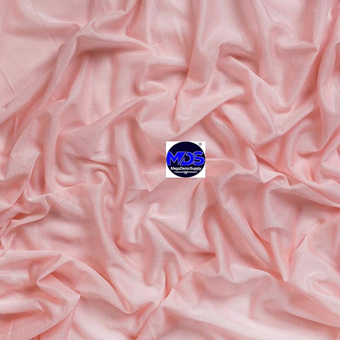 MDS Halloween Chiffon Draping Fabric - 2 Panel, 30" Wide x 50ft Long - Sheer Spooky Arbor & Canopy Drapery for Haunted House Backdrops, Party Ceilings, DIY Costumes & Themed Events - Dusty Rose