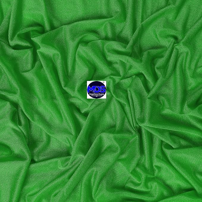 MDS Halloween Chiffon Draping Fabric - 2 Panel, 30" Wide x 75ft Long - Sheer Spooky Arbor & Canopy Drapery for Haunted House Backdrops, Party Ceilings, DIY Costumes & Themed Events - Green