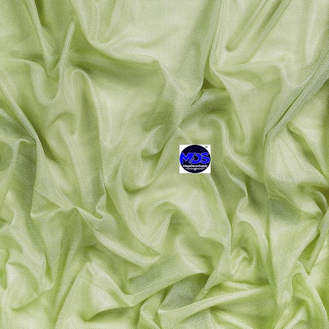MDS Halloween Chiffon Draping Fabric - 2 Panel, 30" Wide x 20ft Long - Sheer Spooky Arbor & Canopy Drapery for Haunted House Backdrops, Party Ceilings, DIY Costumes & Themed Events - Sage Green
