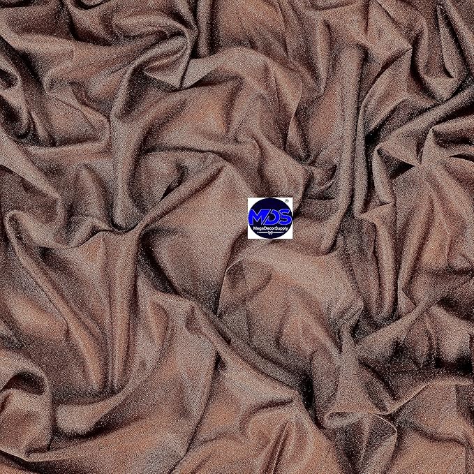 MDS Halloween Chiffon Draping Fabric - 2 Panel, 30" Wide x 30ft Long - Sheer Spooky Arbor & Canopy Drapery for Haunted House Backdrops, Party Ceilings, DIY Costumes & Themed Events - Mocha