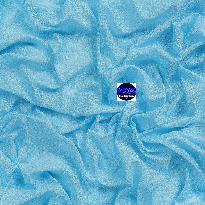 MDS Halloween Chiffon Draping Fabric - 1 Panel, 30" Wide x 20ft Long - Sheer Spooky Arbor & Canopy Drapery for Haunted House Backdrops, Party Ceilings, DIY Costumes & Themed Events - Turquoise