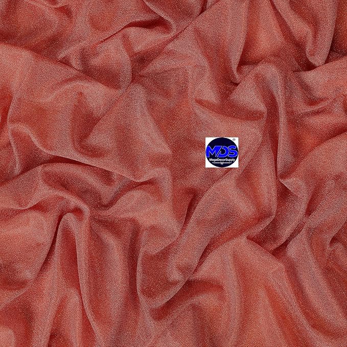 MDS Halloween Chiffon Draping Fabric - 2 Panel, 30" Wide x 30ft Long - Sheer Spooky Arbor & Canopy Drapery for Haunted House Backdrops, Party Ceilings, DIY Costumes & Themed Events - Terracotta
