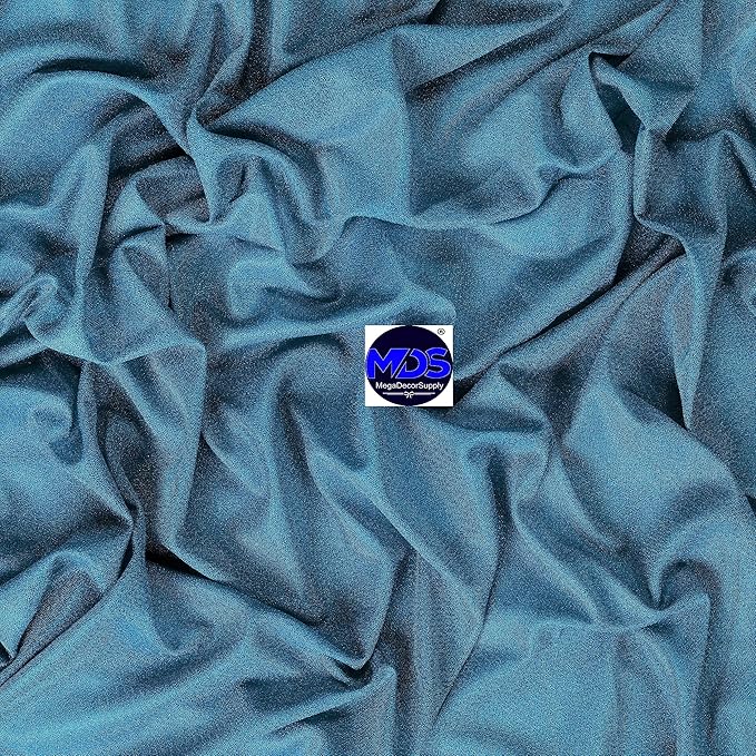 MDS Halloween Chiffon Draping Fabric - 2 Panel, 30" Wide x 30ft Long - Sheer Spooky Arbor & Canopy Drapery for Haunted House Backdrops, Party Ceilings, DIY Costumes & Themed Events - Dark Teal