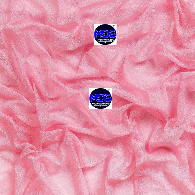 MDS Halloween Chiffon Draping Fabric - 1 Panel, 30" Wide x 50ft Long - Sheer Spooky Arbor & Canopy Drapery for Haunted House Backdrops, Party Ceilings, DIY Costumes & Themed Events - Coral