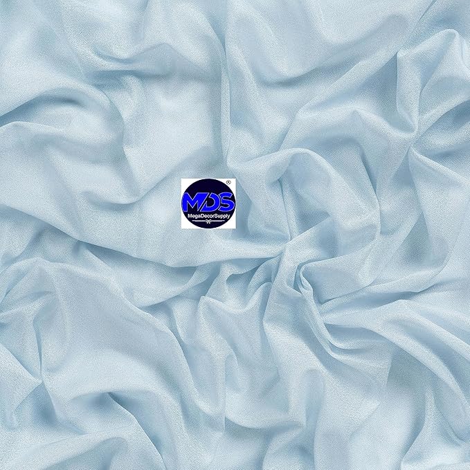 MDS Halloween Chiffon Draping Fabric - 1 Panel, 30" Wide x 40ft Long - Sheer Spooky Arbor & Canopy Drapery for Haunted House Backdrops, Party Ceilings, DIY Costumes & Themed Events - Baby Blue