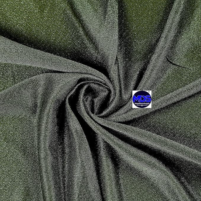 MDS Halloween Chiffon Draping Fabric - 2 Panel, 30" Wide x 20ft Long - Sheer Spooky Arbor & Canopy Drapery for Haunted House Backdrops, Party Ceilings, DIY Costumes & Themed Events - Olive Green